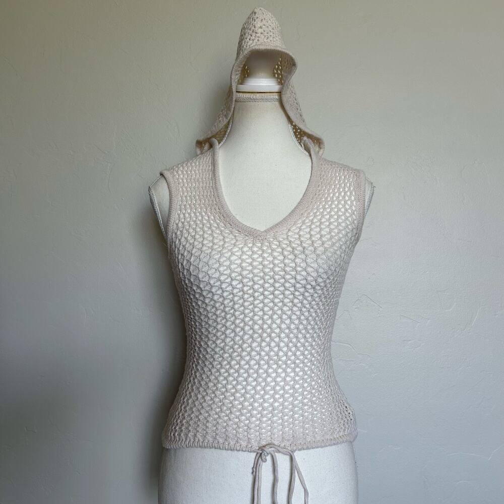 Y2k Wool Blend Crochet Sleeveless Arden B Top